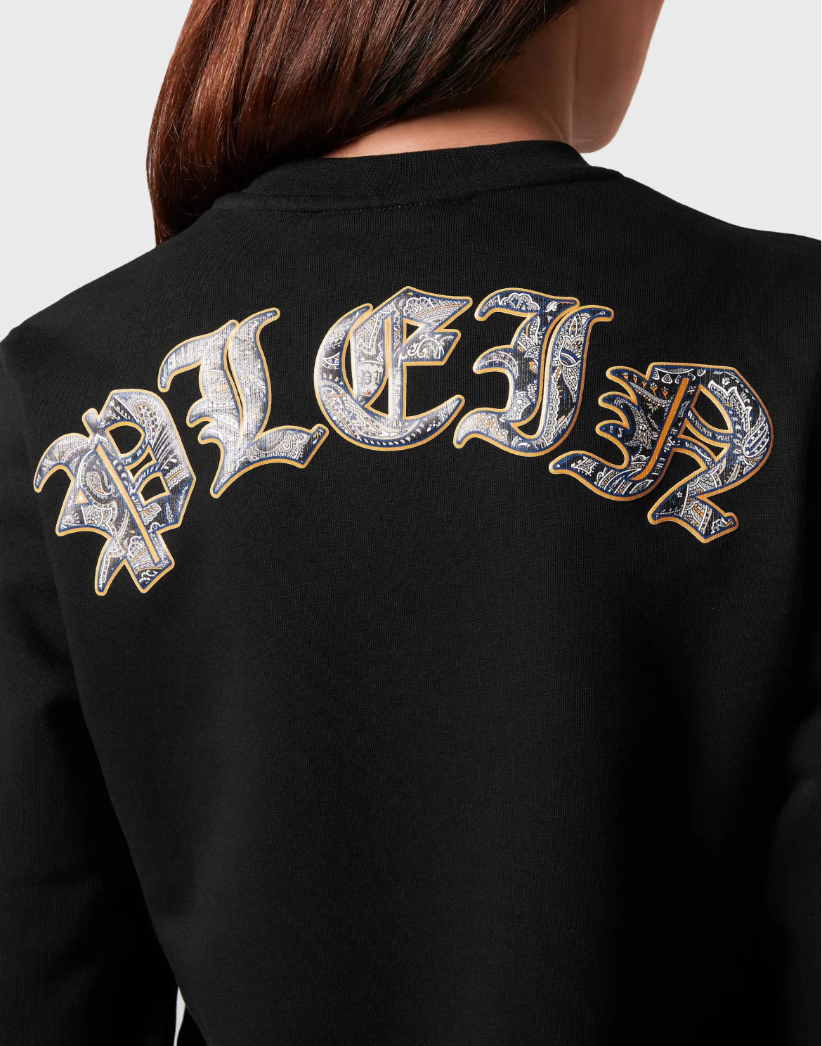 Sweatshirt Paisley Strass, цвет: Черный