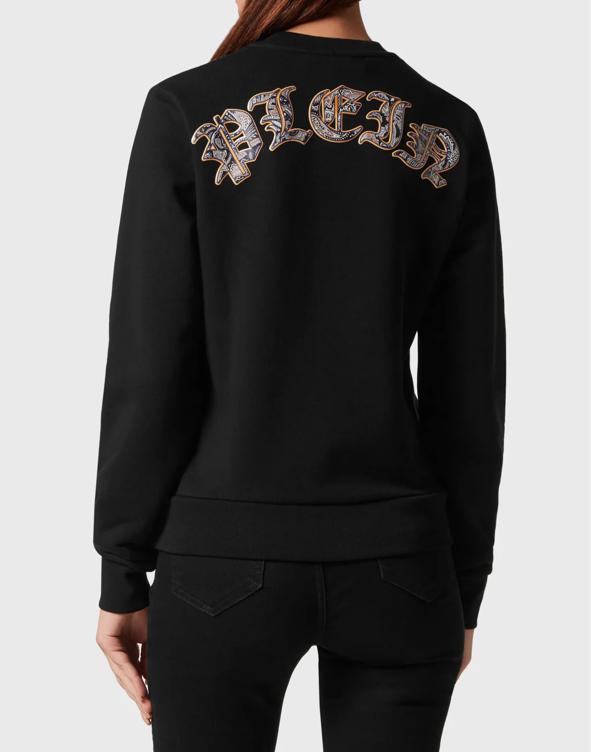 Sweatshirt Paisley Strass, цвет: Черный