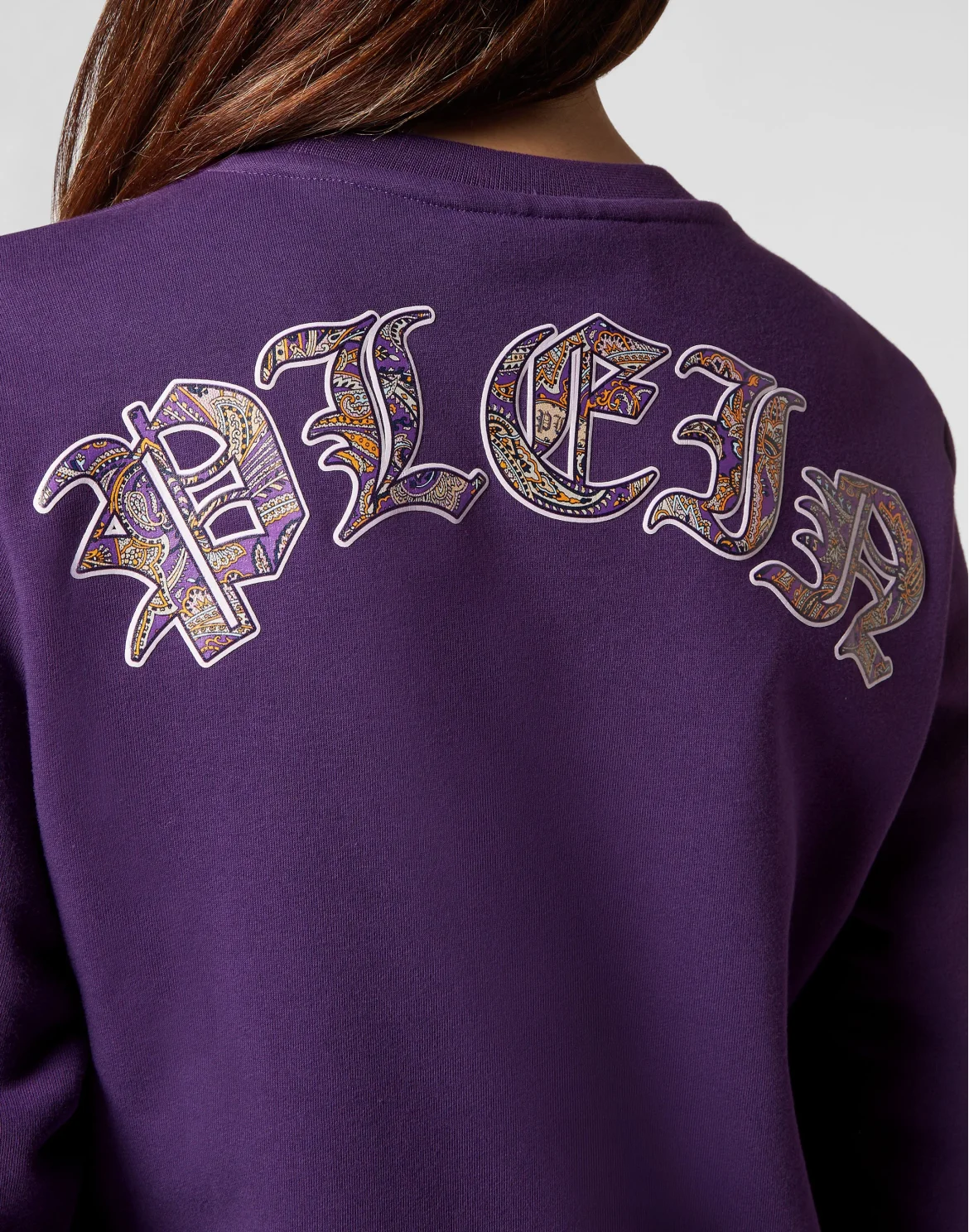 Sweatshirt Paisley Strass, цвет: Фиолетовый