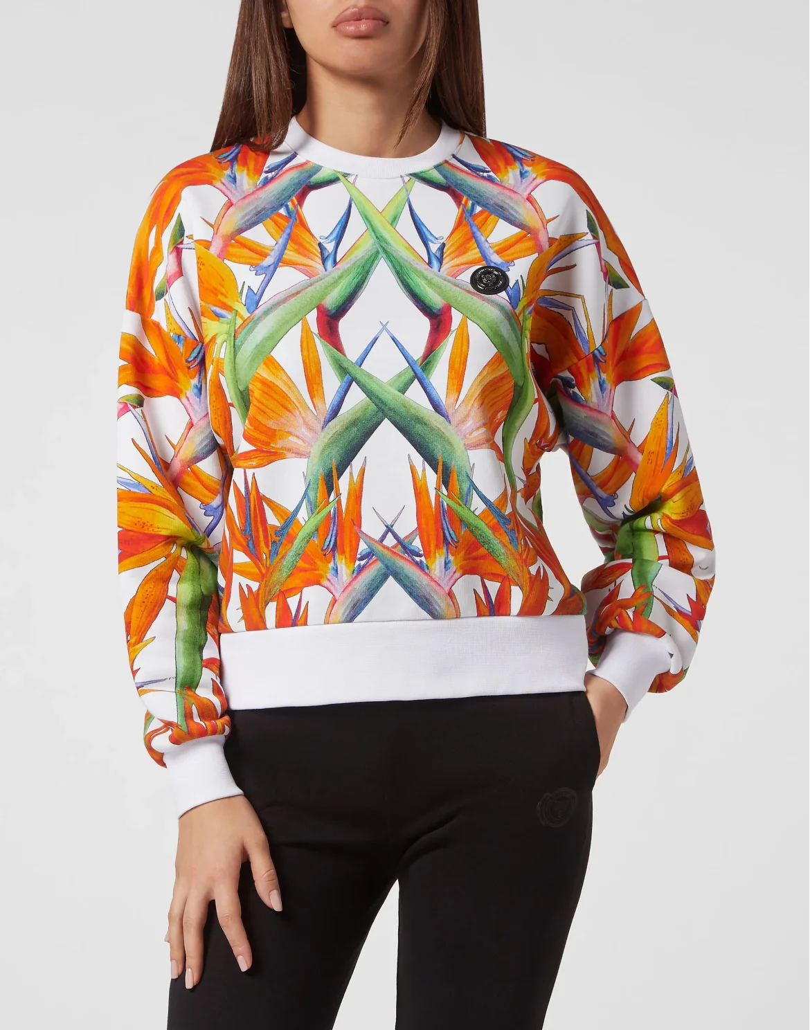 Cropped Sweatshirt LS, цвет: Белый