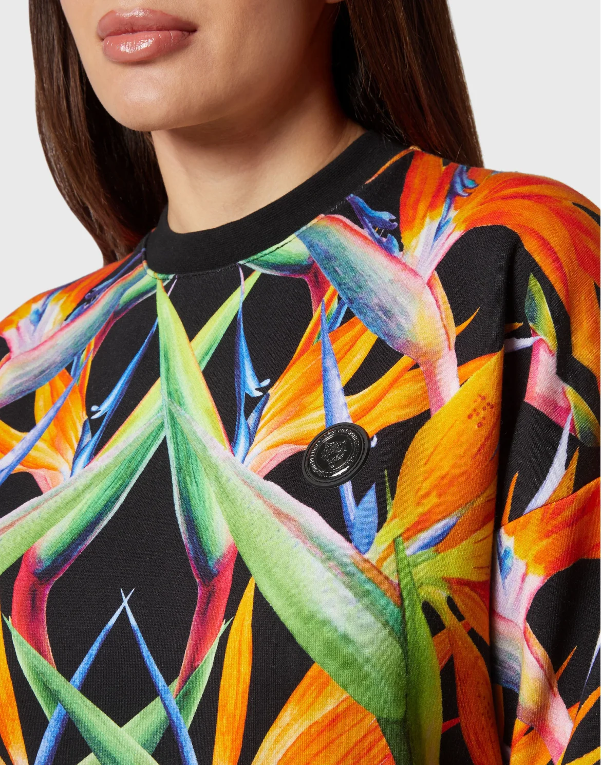 Cropped Sweatshirt LS, цвет: Черный