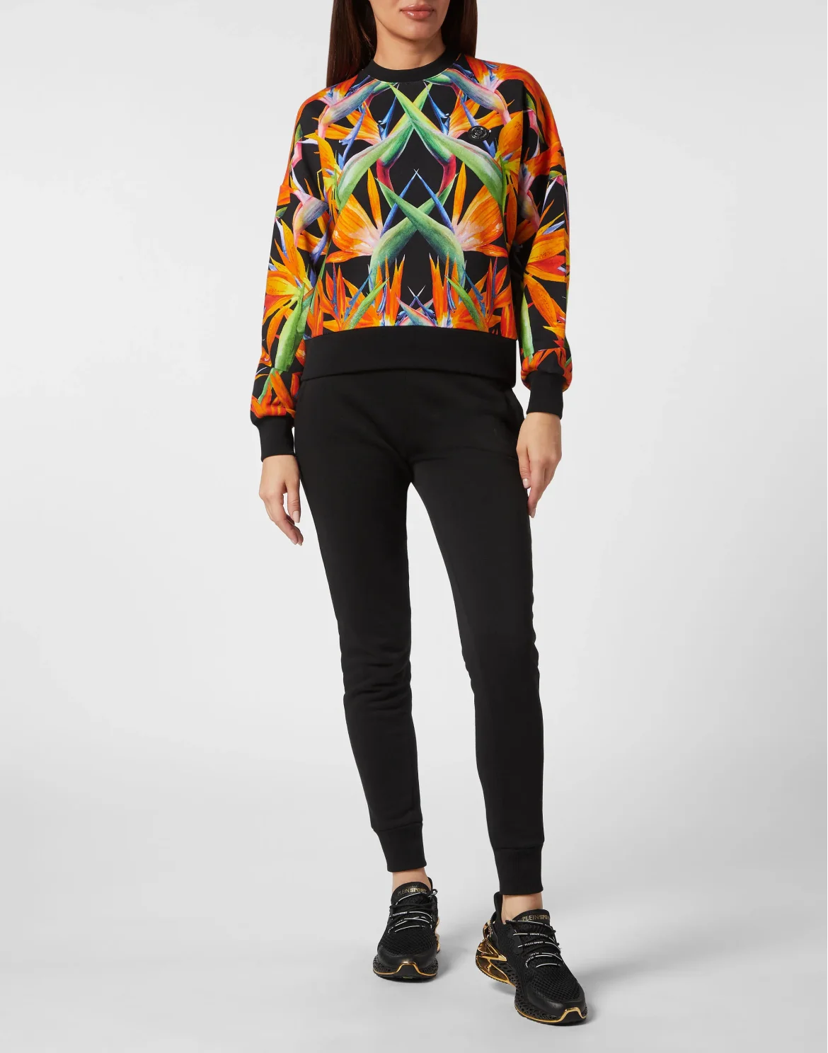 Cropped Sweatshirt LS, цвет: Черный
