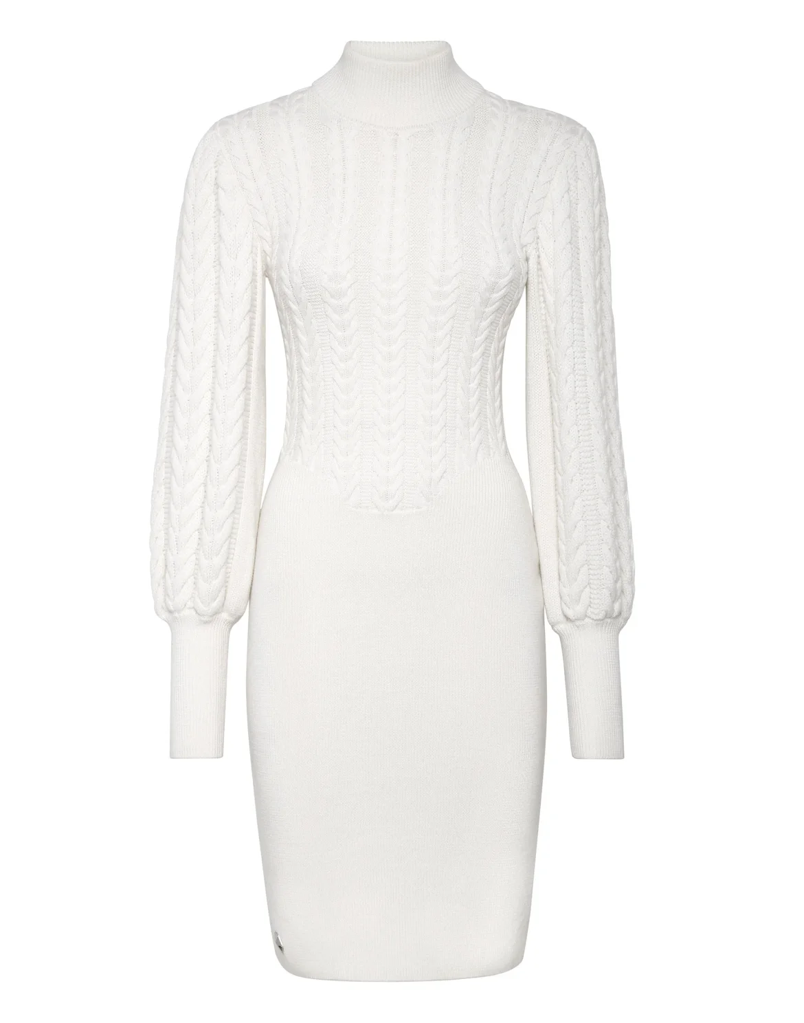 Wool Turtleneck Dress LS, цвет: Белый