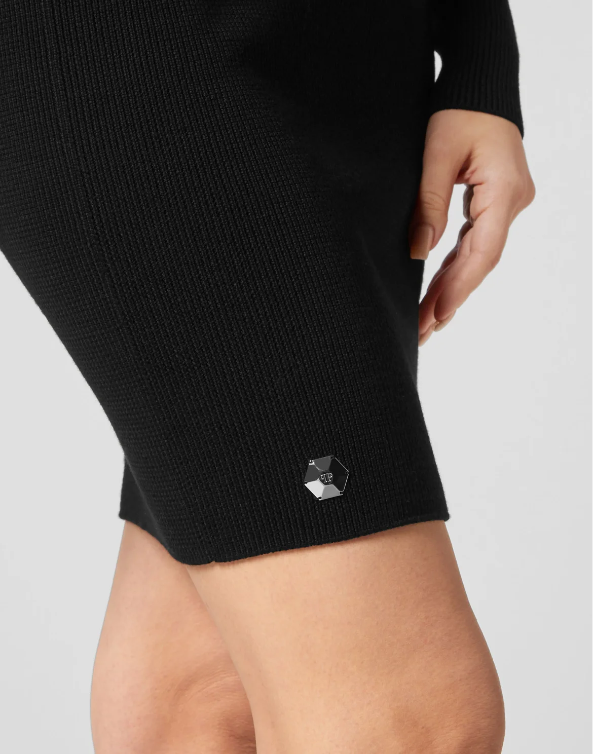 Wool Turtleneck Dress LS, цвет: Черный