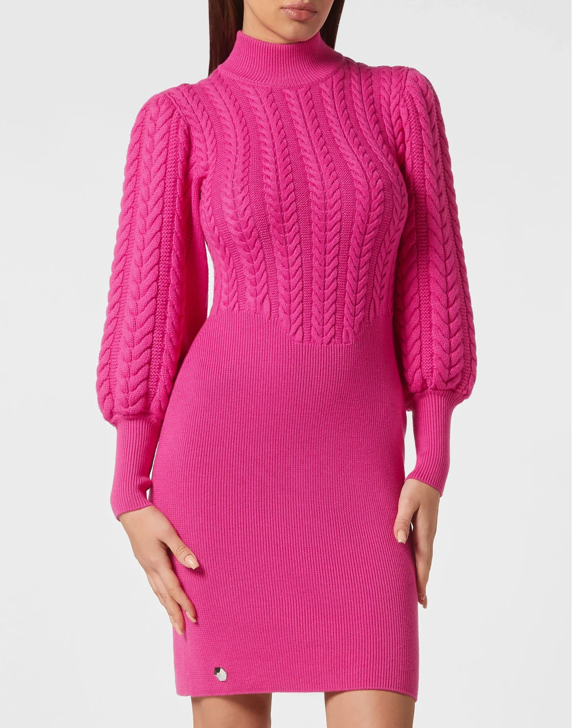 Wool Turtleneck Dress LS, цвет: Розовый