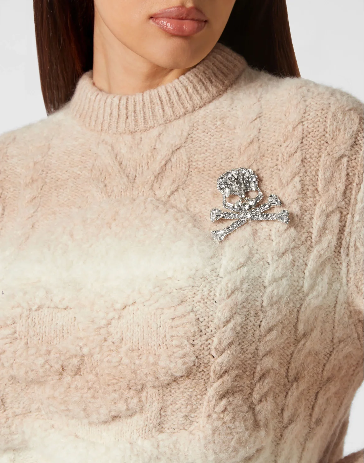 Wool Knit Pullover Round Neck LS Skull&Bones, цвет: Белый