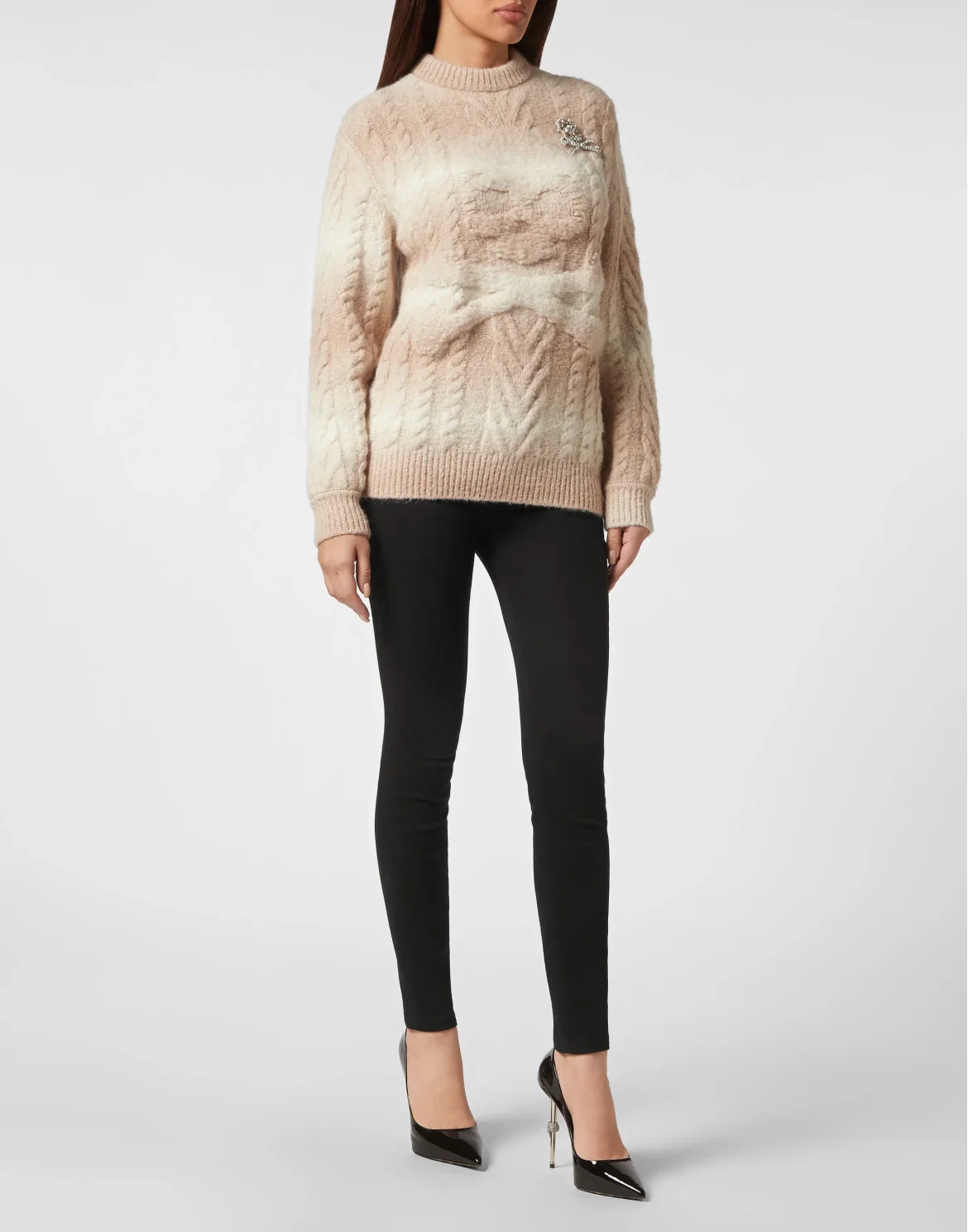 Wool Knit Pullover Round Neck LS Skull&Bones, цвет: Белый