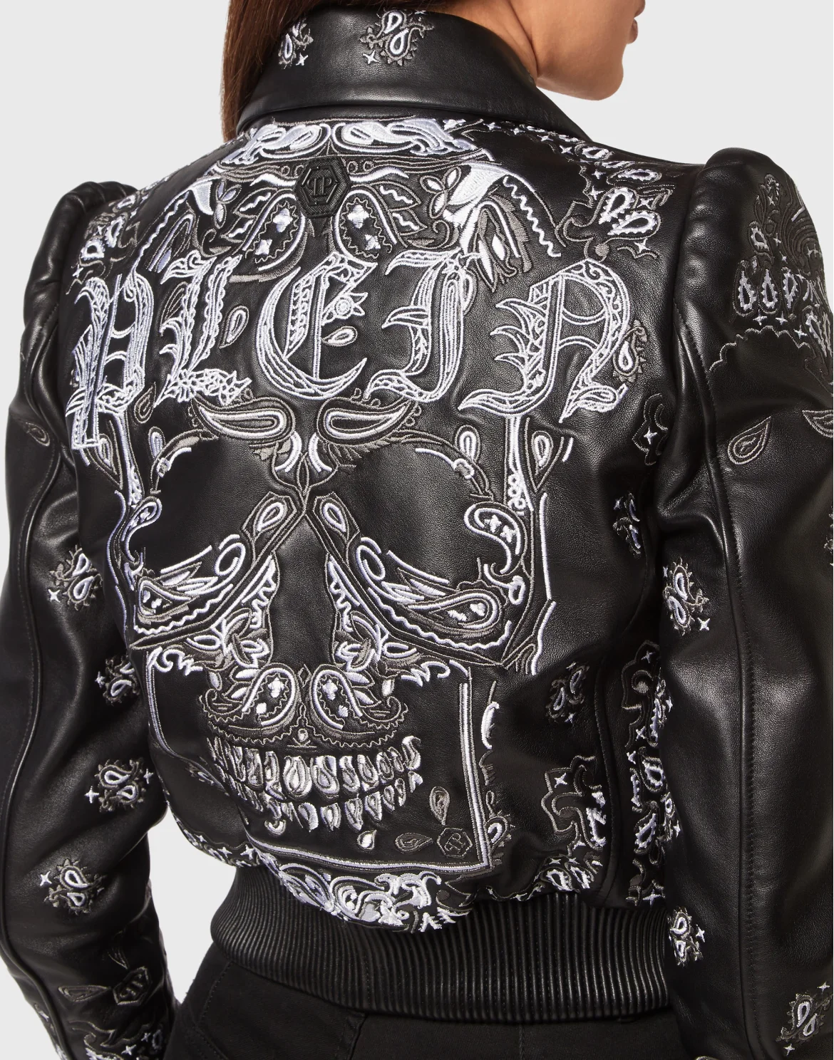 Leather Bomber Paisley Bandana, цвет: Черный