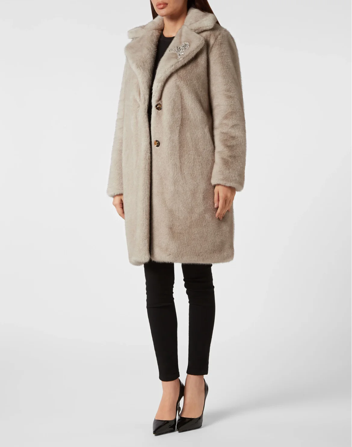 Eco Mink Coat Basic, цвет: Серый