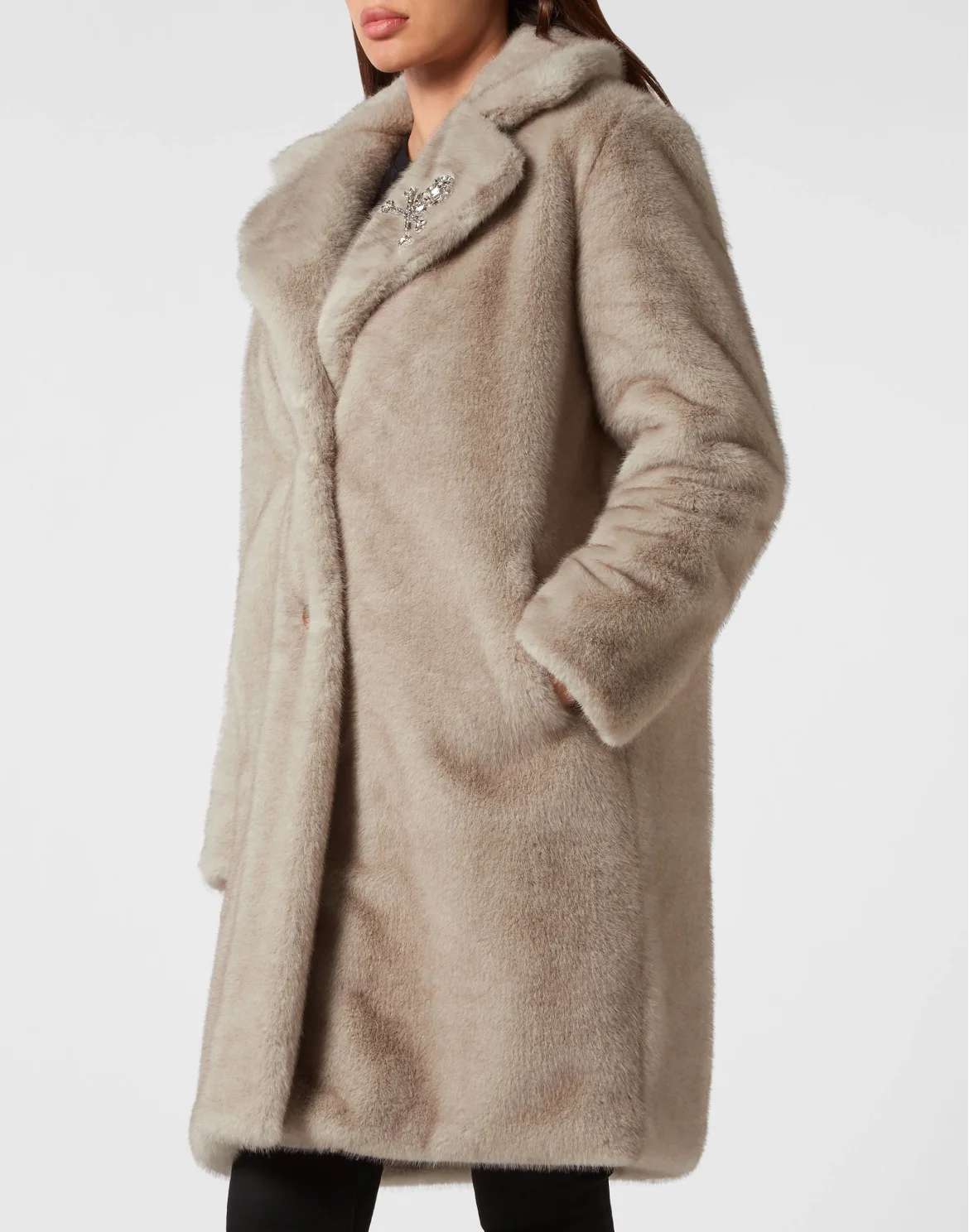 Eco Mink Coat Basic, цвет: Серый