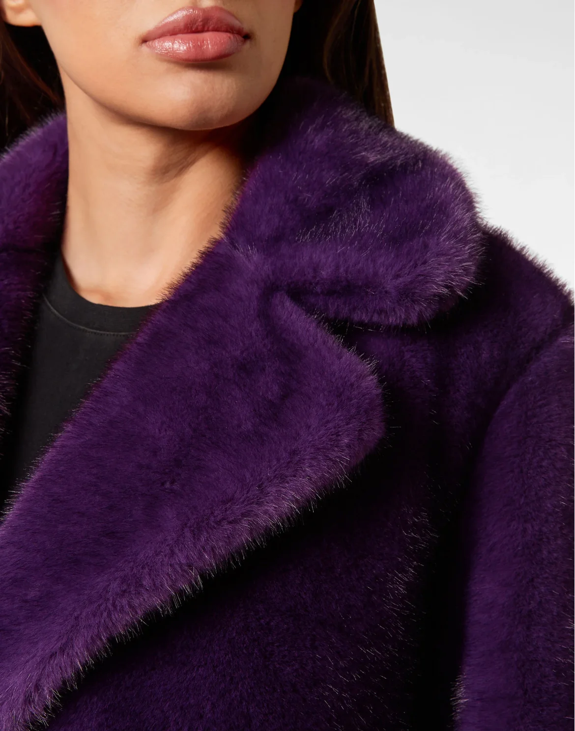 Eco Mink Coat Basic, цвет: Фиолетовый