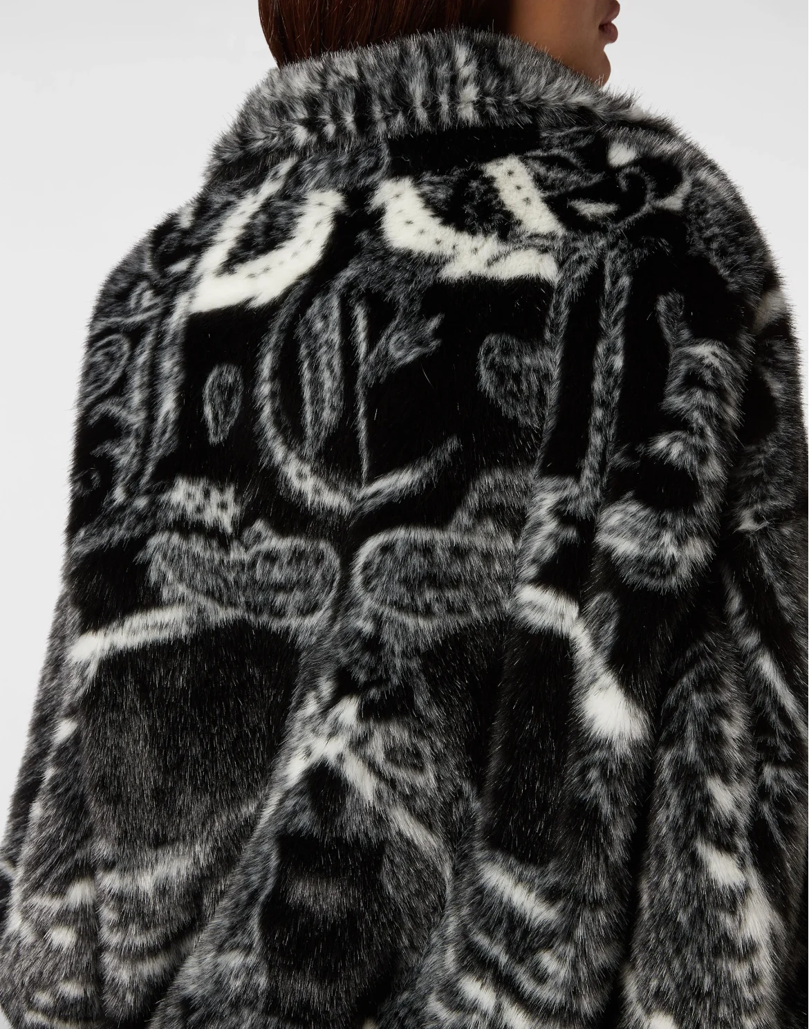 Eco Mink Oversize Bomber Paisley Foulard, цвет: Черный
