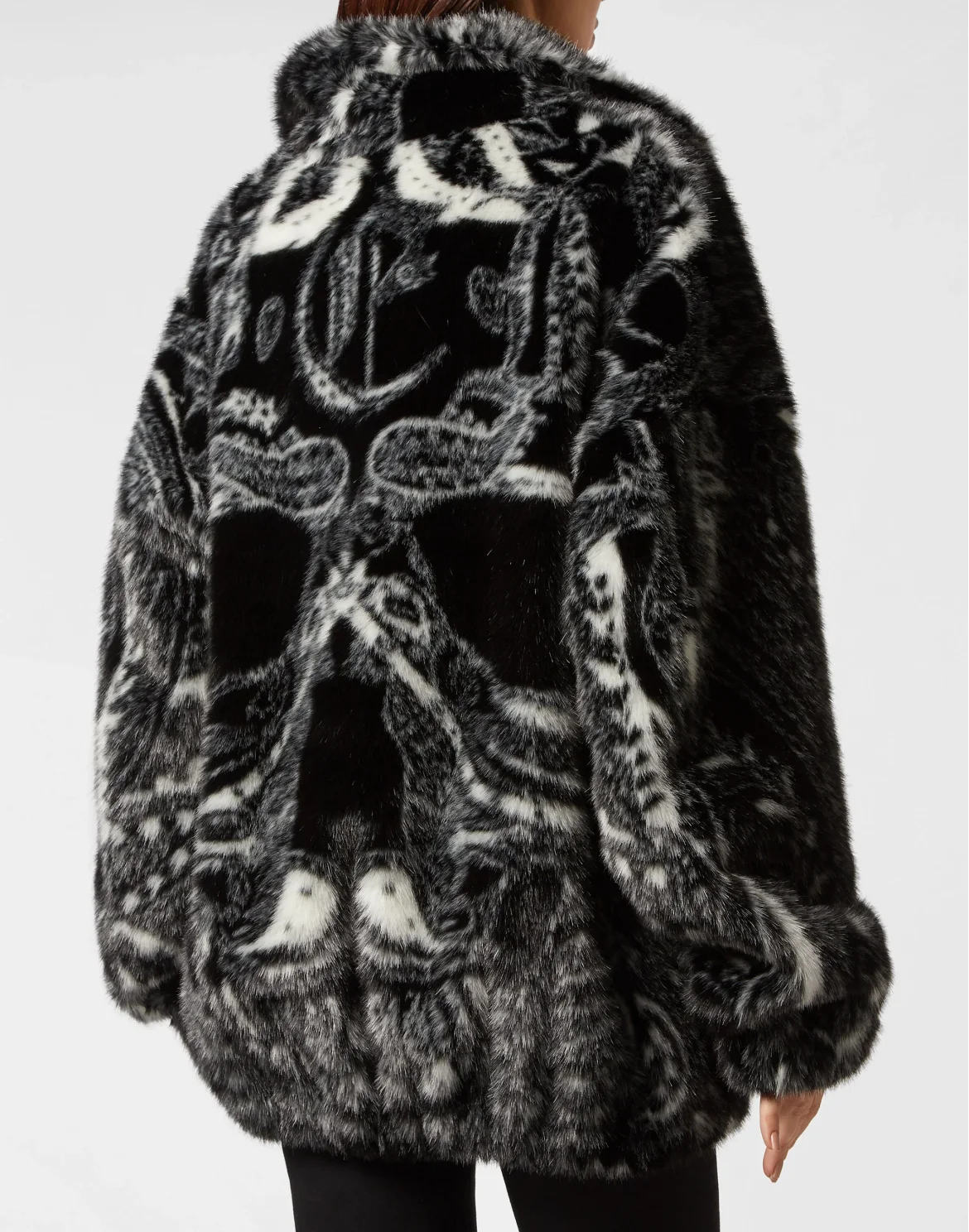 Eco Mink Oversize Bomber Paisley Foulard, цвет: Черный