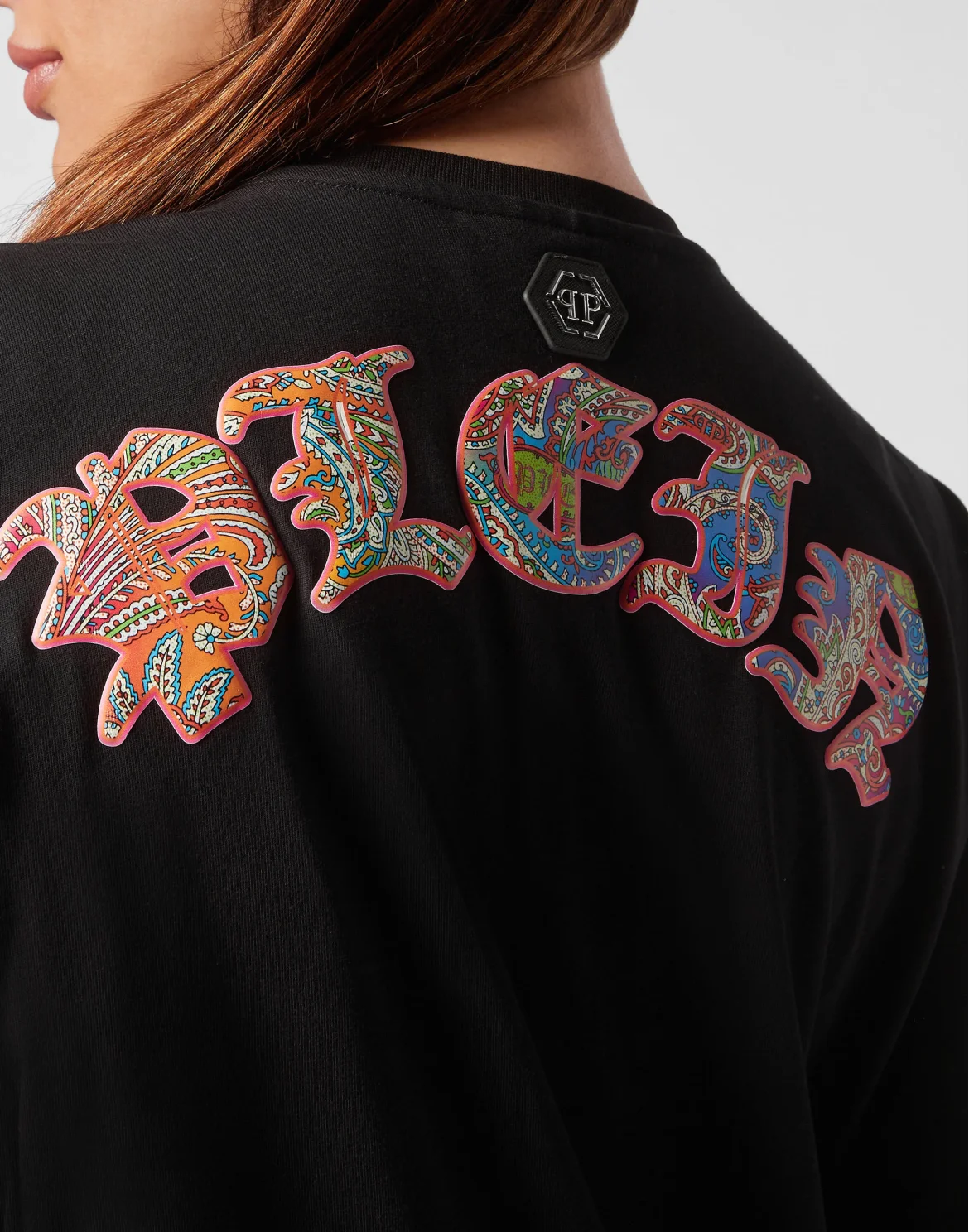 T-shirt Short Dress Paisley Skull, цвет: Черный