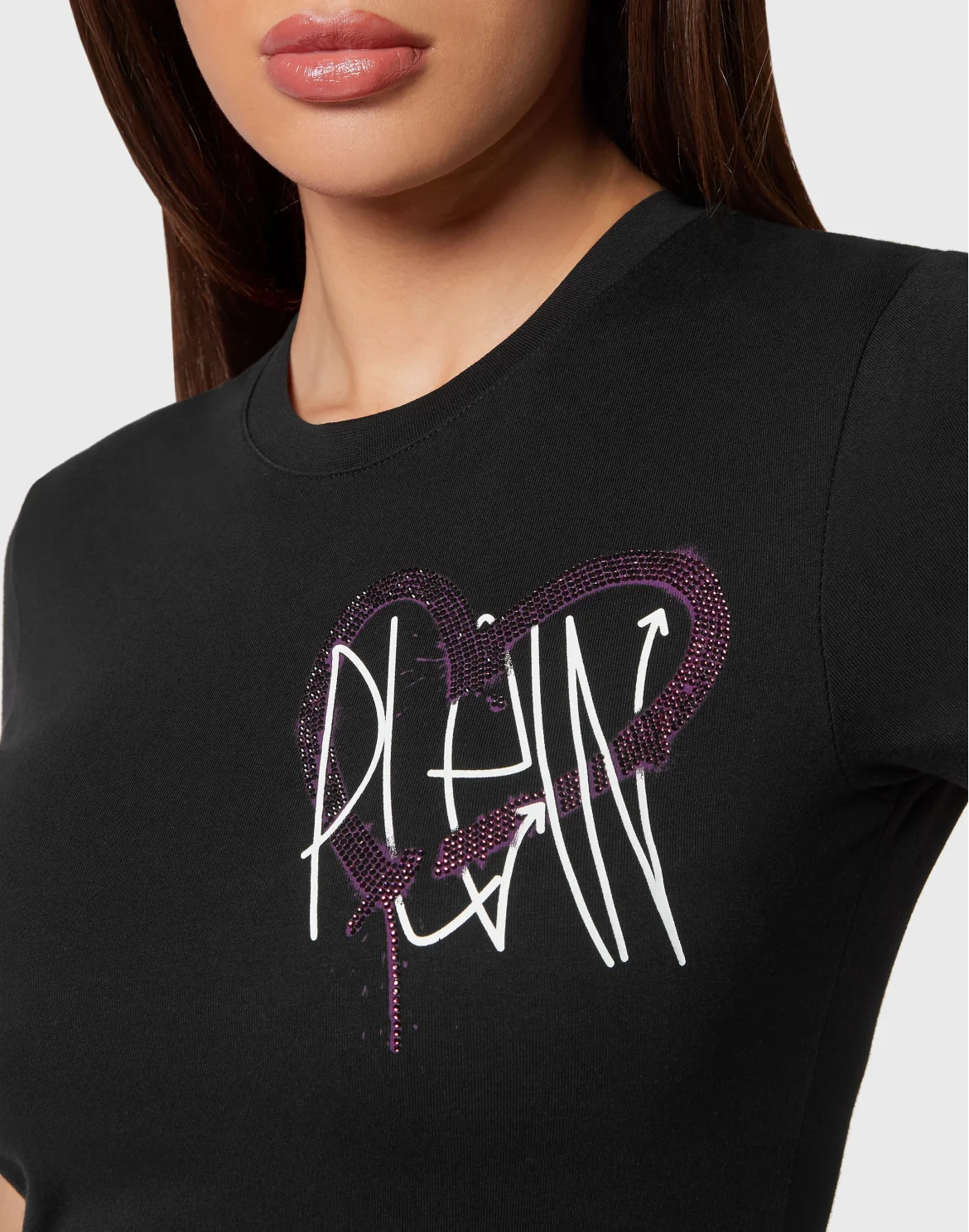 T-shirt Round Neck Sexy Pure Fit, цвет: Черный