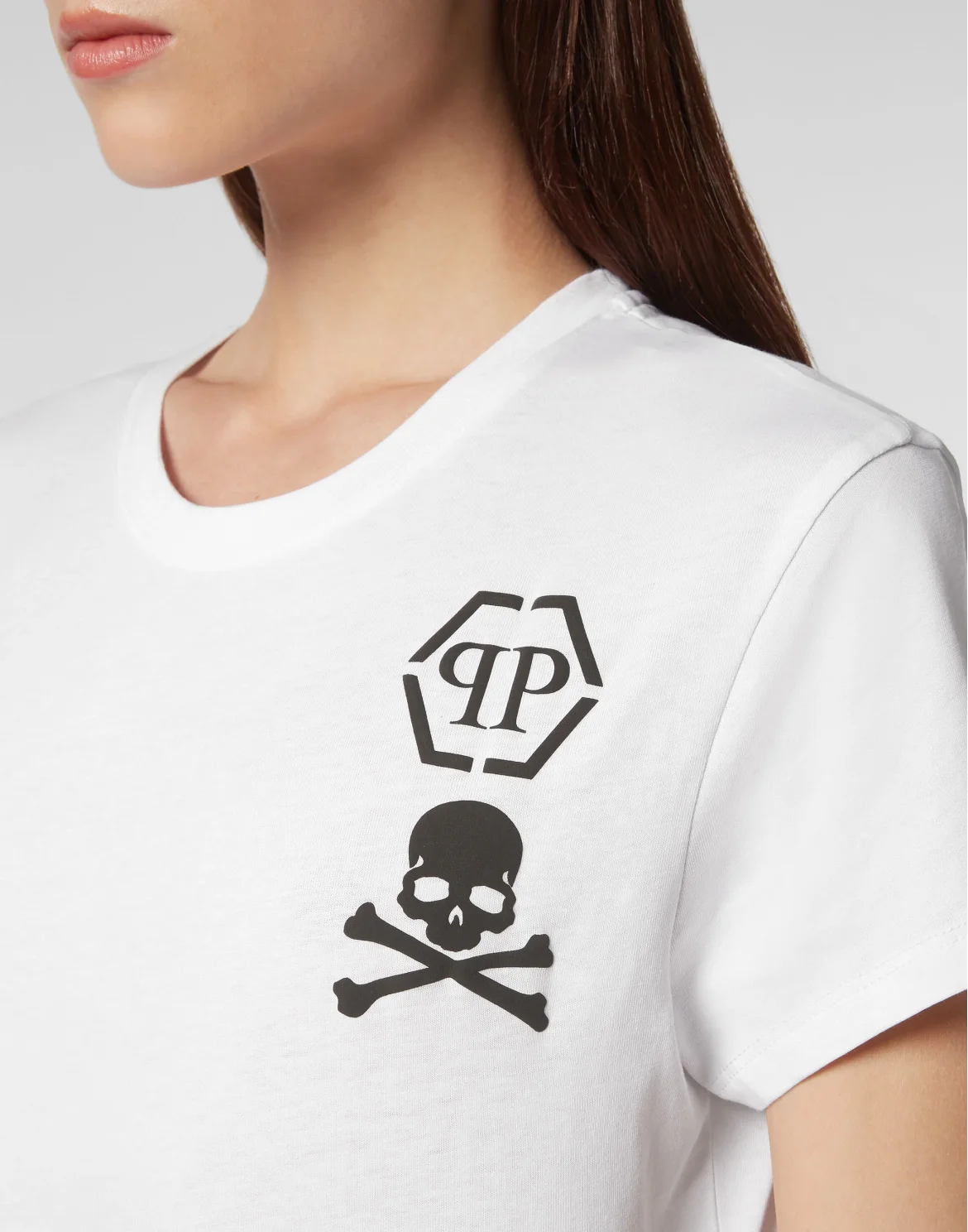 T-shirt Round Neck Sexy Pure Fit Skull&Bones, цвет: Белый