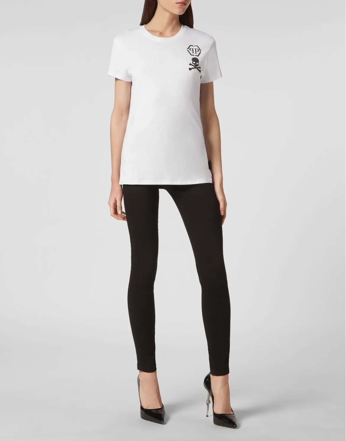 T-shirt Round Neck Sexy Pure Fit Skull&Bones, цвет: Белый