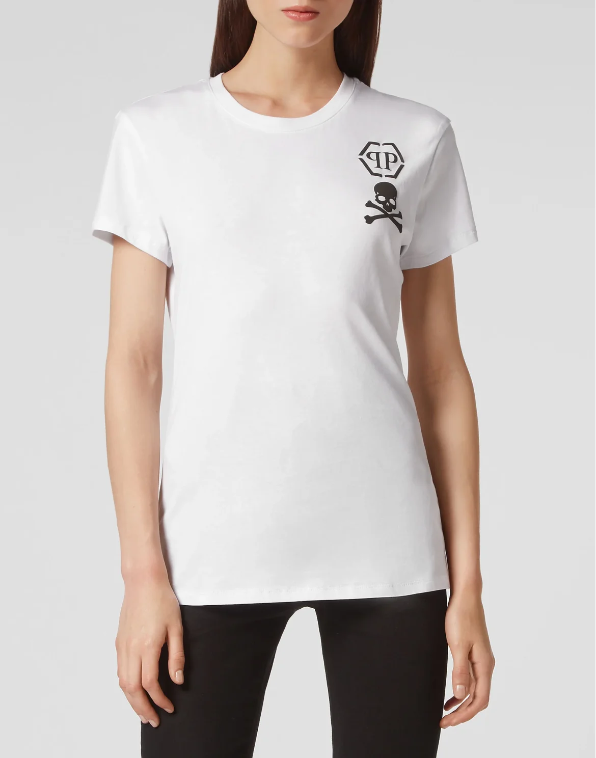 T-shirt Round Neck Sexy Pure Fit Skull&Bones, цвет: Белый