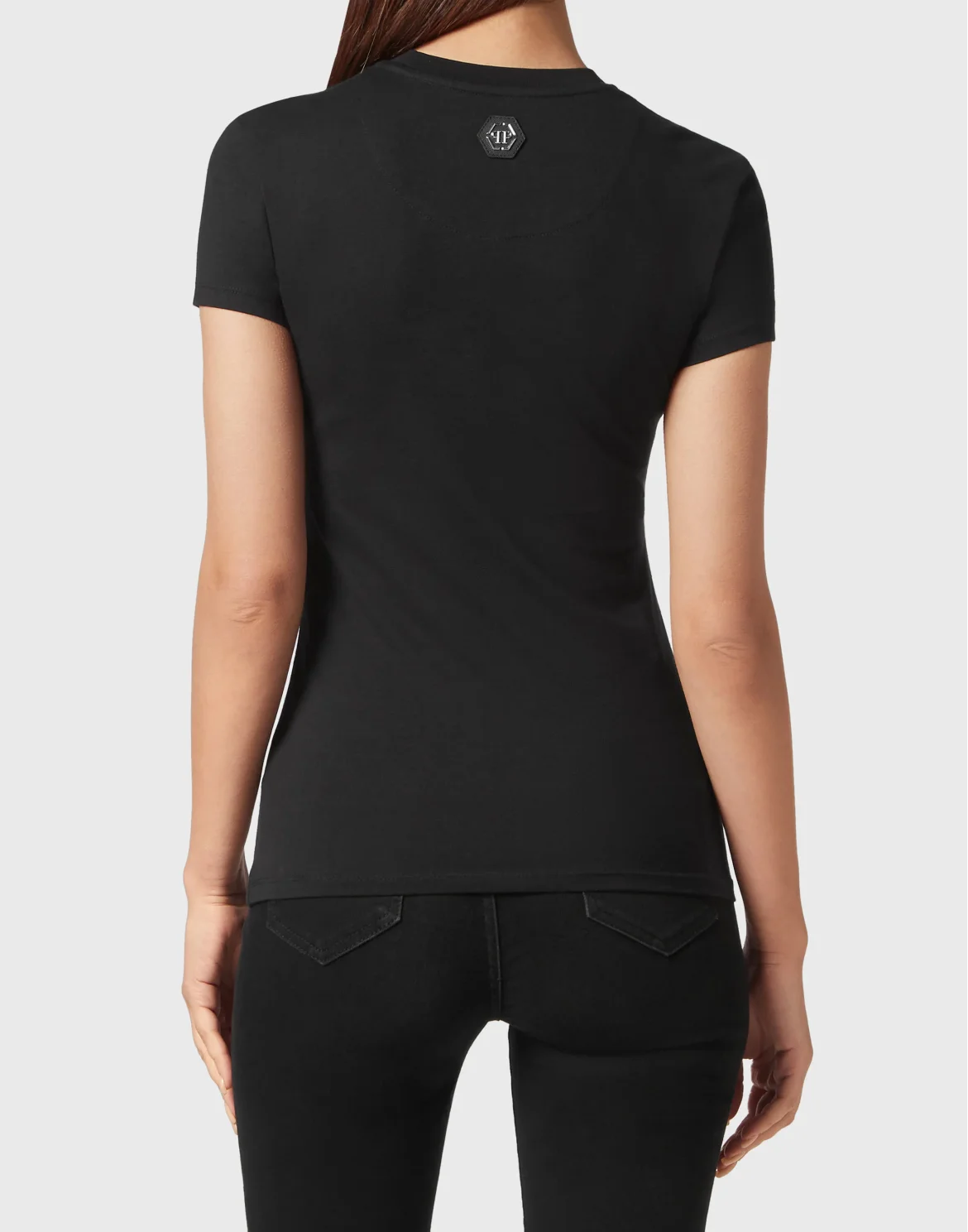T-shirt Round Neck Sexy Pure Fit Paisley Teddy Bear, цвет: Черный