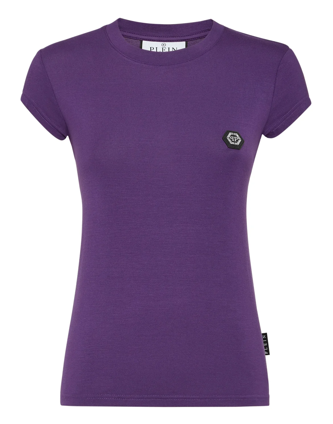 T-shirt Round Neck Sexy Pure Fit Hexagon, цвет: Фиолетовый