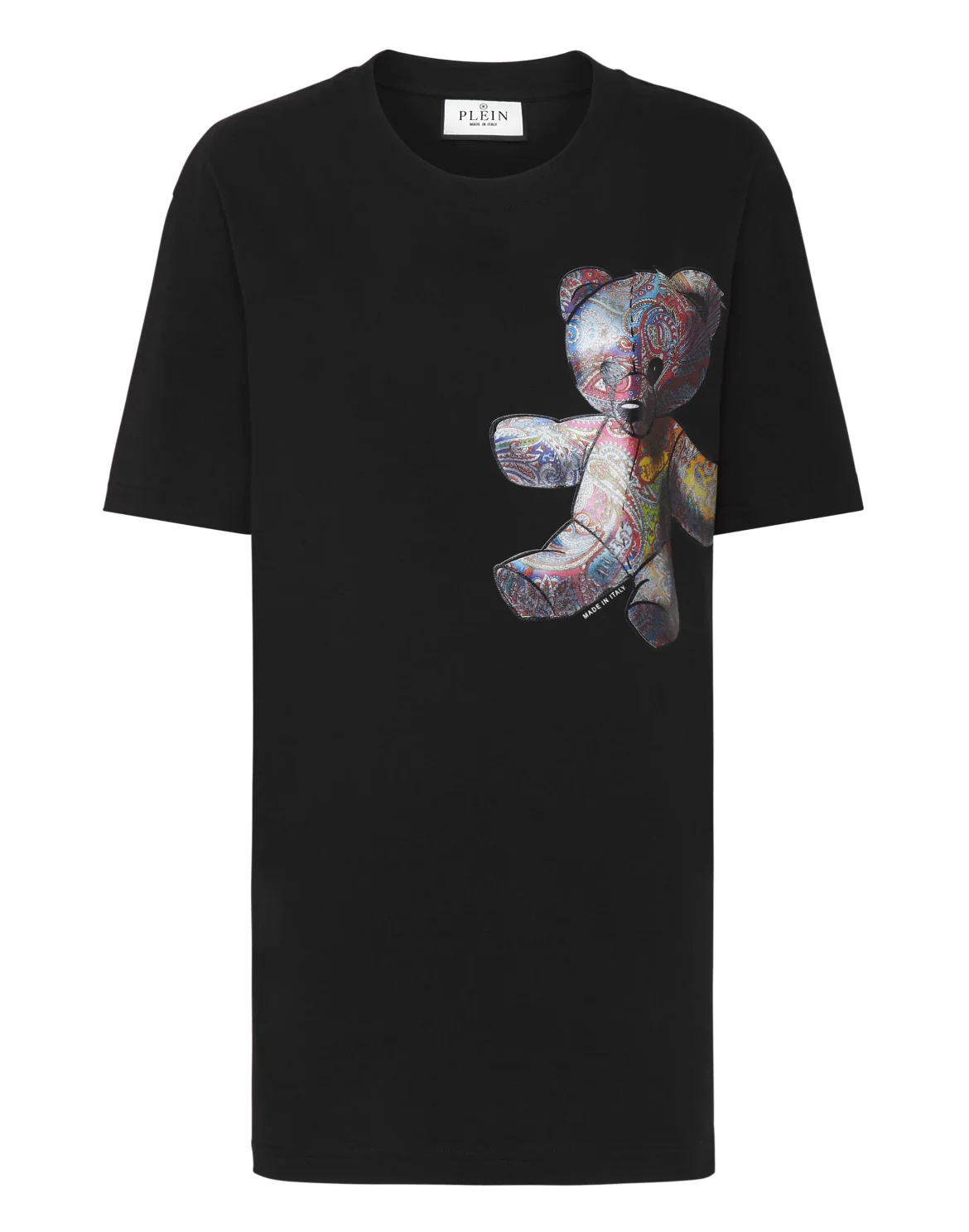 T-shirt Round Neck SS Paisley Teddy Bear, цвет: Черный