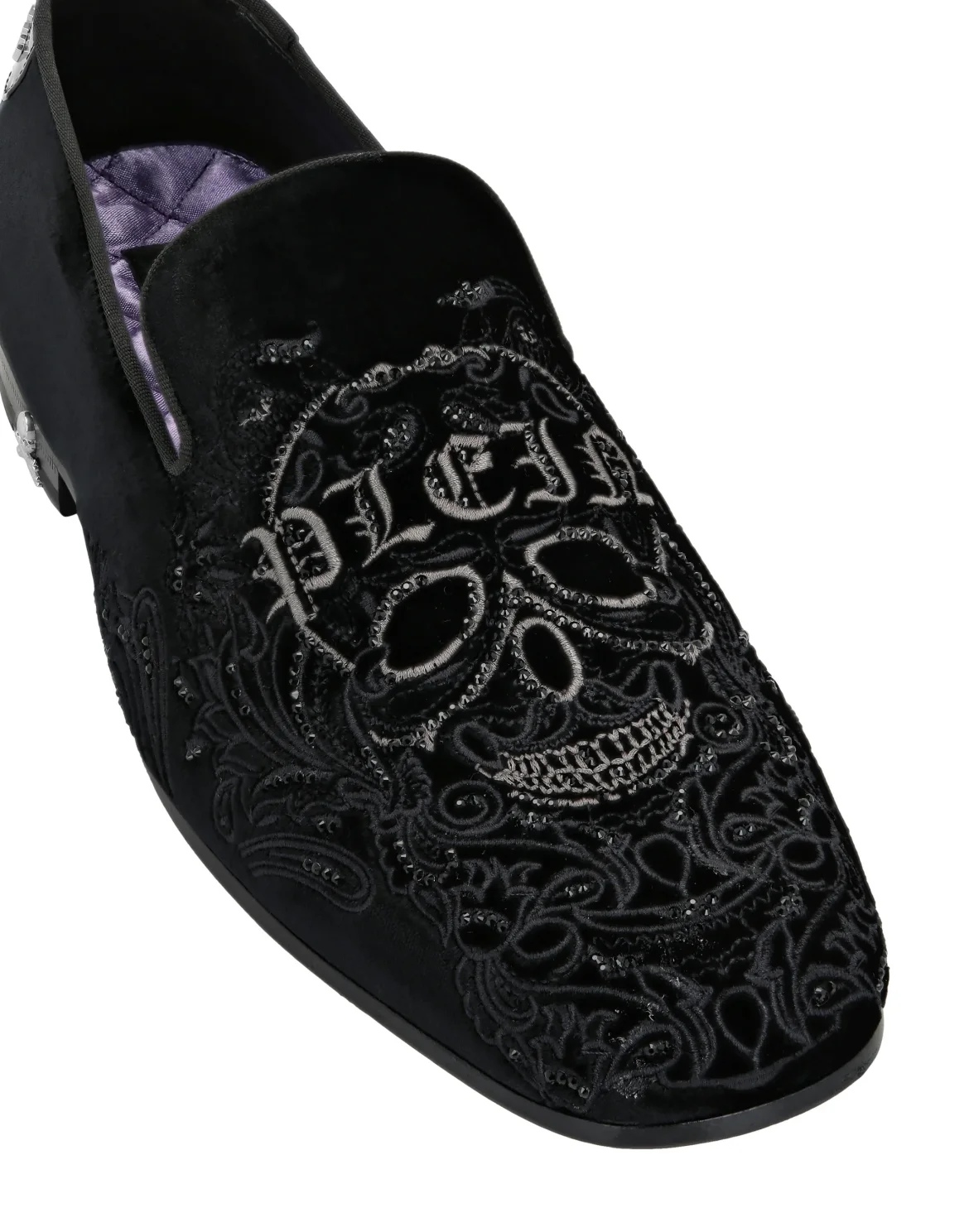 Velvet Loafers Stones, цвет: Черный
