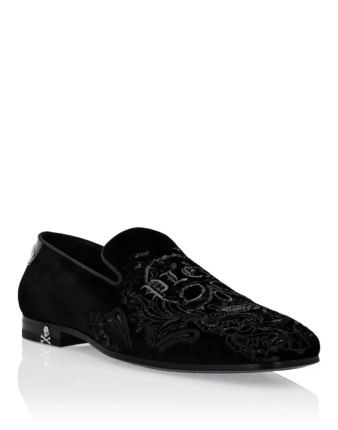 Velvet Loafers Stones, цвет: Черный