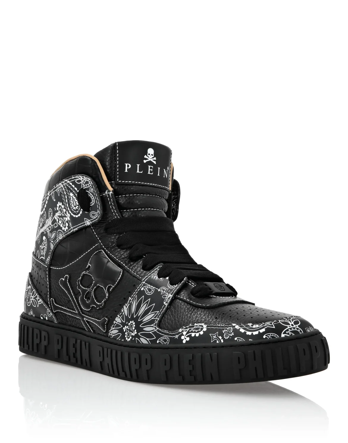 Hi-Top Sneakers Paisley, цвет: Черный