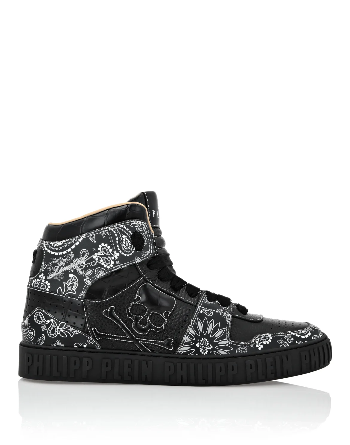 Hi-Top Sneakers Paisley, цвет: Черный