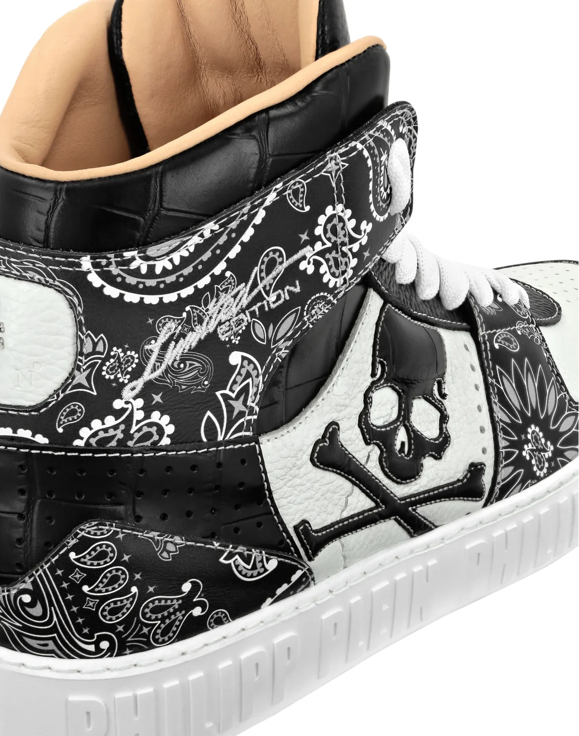 Hi-Top Sneakers Paisley, цвет: Черный