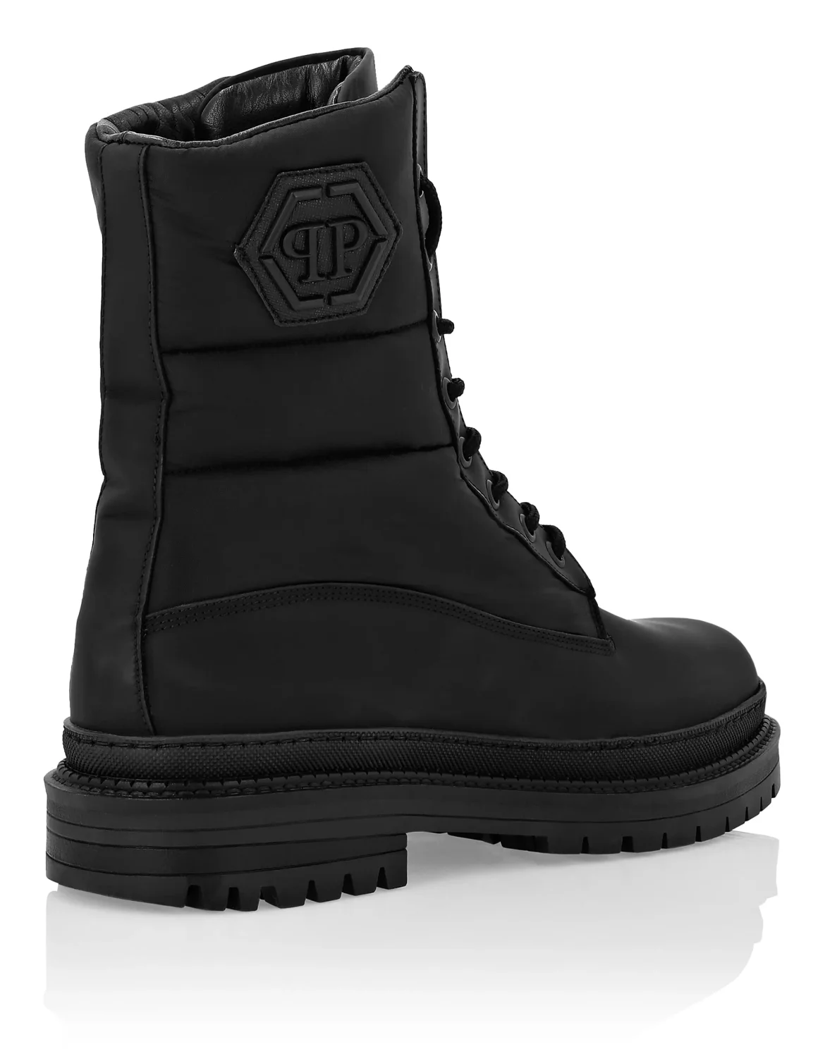 Boots Mid Flat Hexagon, цвет: Черный