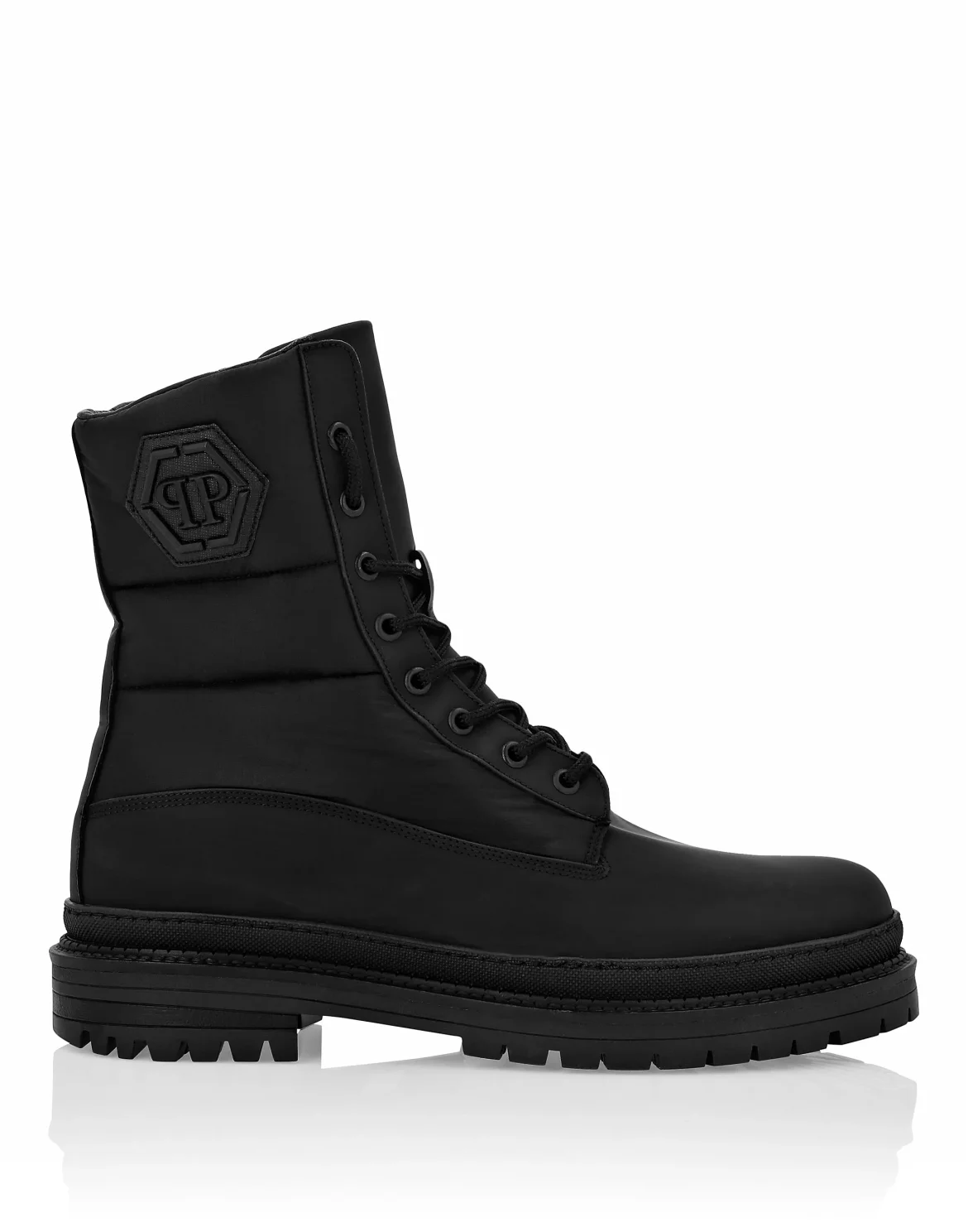 Boots Mid Flat Hexagon, цвет: Черный