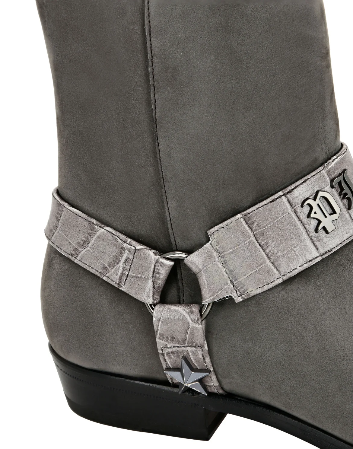 Nubuck Flat Boots Gothic Plein, цвет: Серый