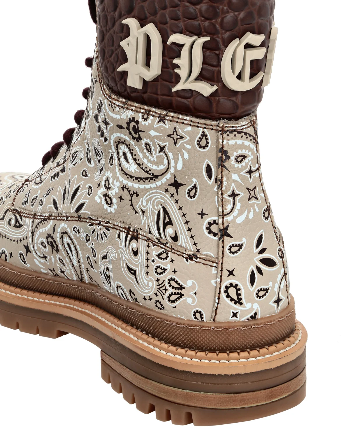 Boots Mid Flat Paisley, цвет: Бежевый
