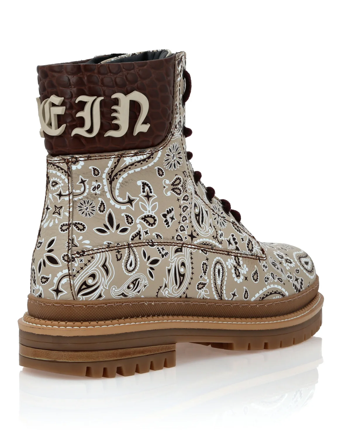 Boots Mid Flat Paisley, цвет: Бежевый