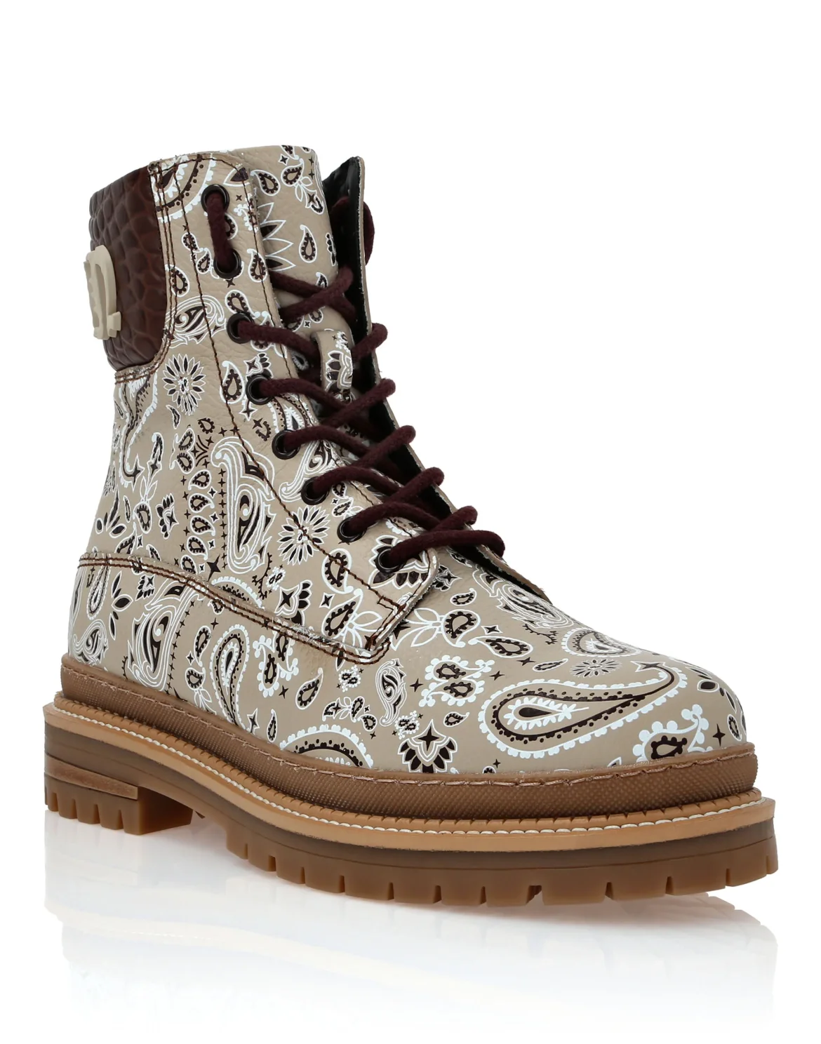 Boots Mid Flat Paisley, цвет: Бежевый