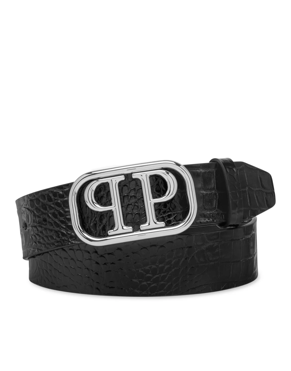 Crocco Leather Belt, цвет: Черный