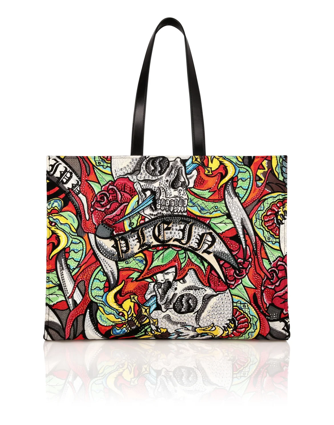 Nappa Shopping Bag Tattoo, цвет: Черный