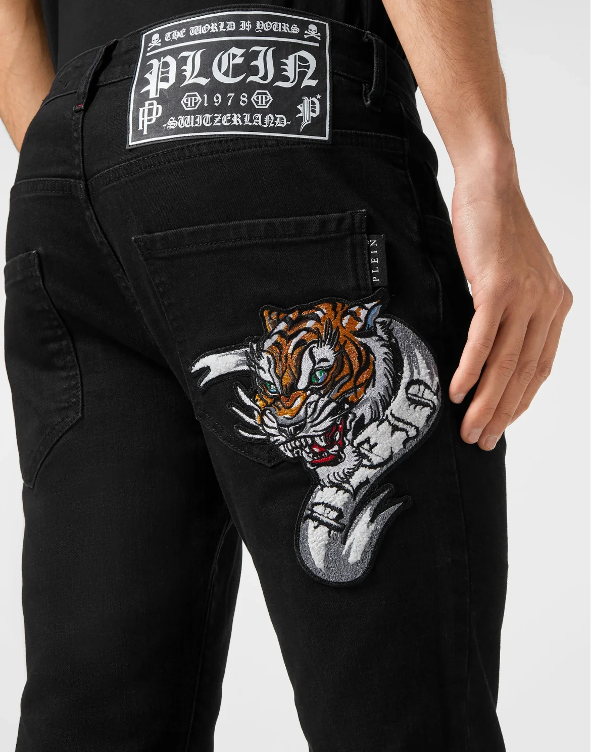Denim Trousers Skinny Fit, цвет: Черный