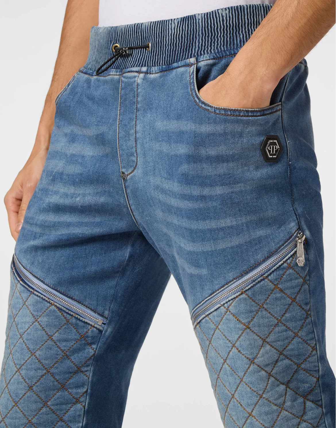 Jogging Denim Trousers, цвет: Голубой