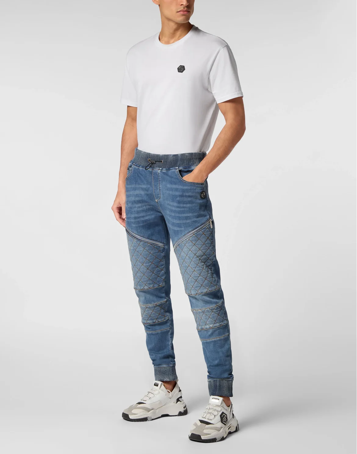 Jogging Denim Trousers, цвет: Голубой