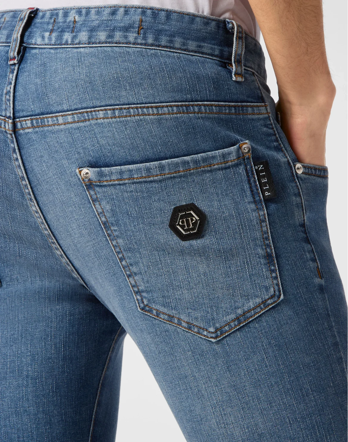 Denim Skinny Basic Trousers, цвет: Серый