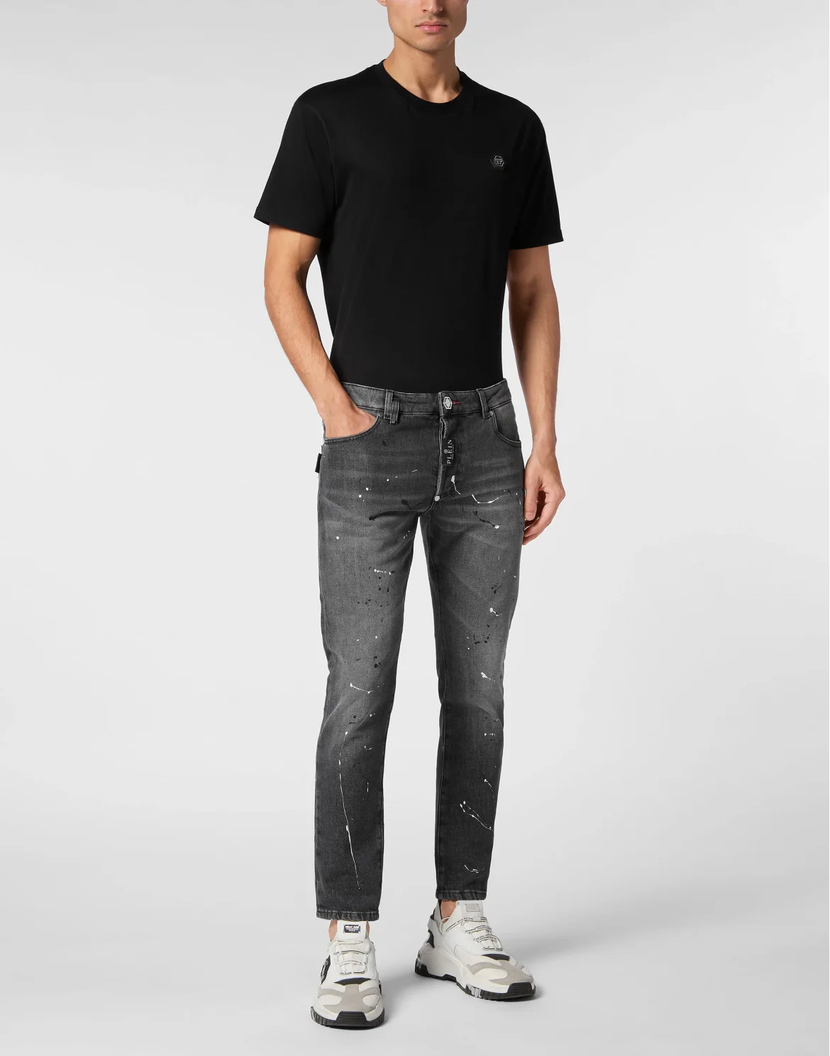 Skinny Fit Trousers, цвет: Серый