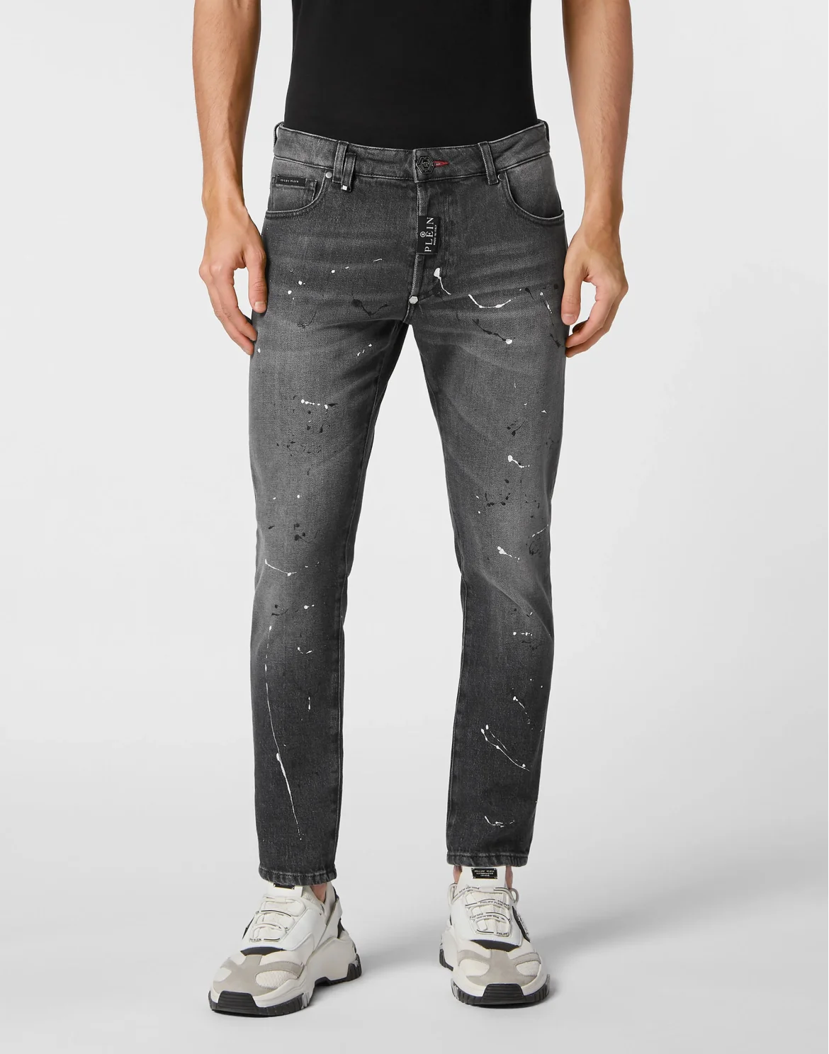 Skinny Fit Trousers, цвет: Серый