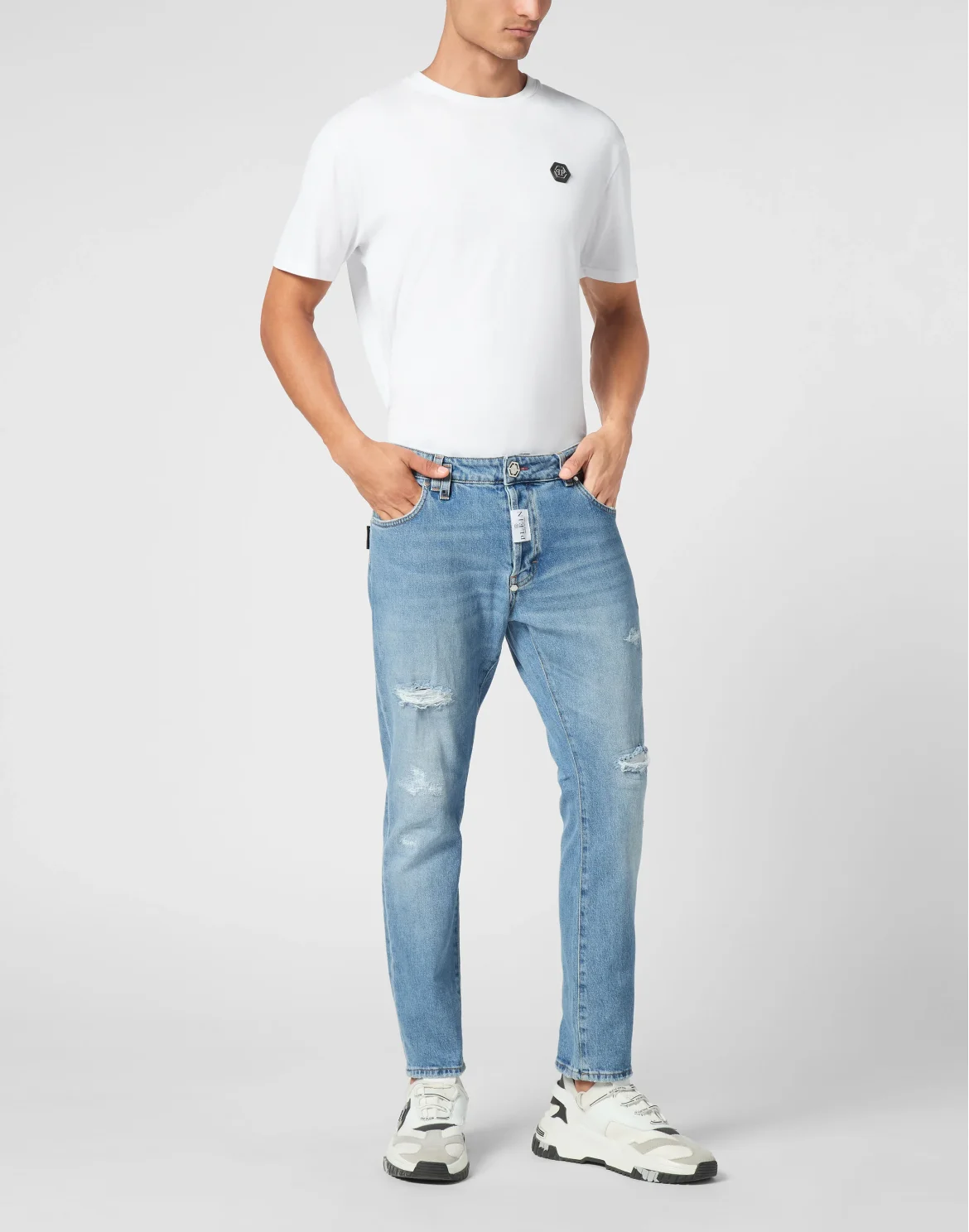Skinny Fit Trousers, цвет: Синий