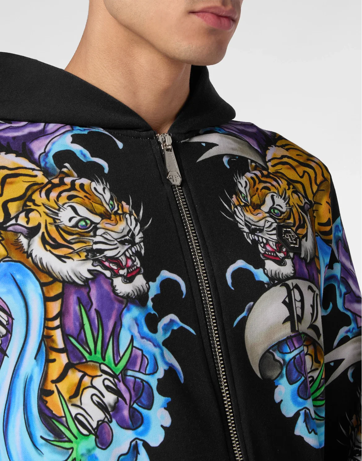 Hoodie Sweatjacket Tattoo, цвет: Черный