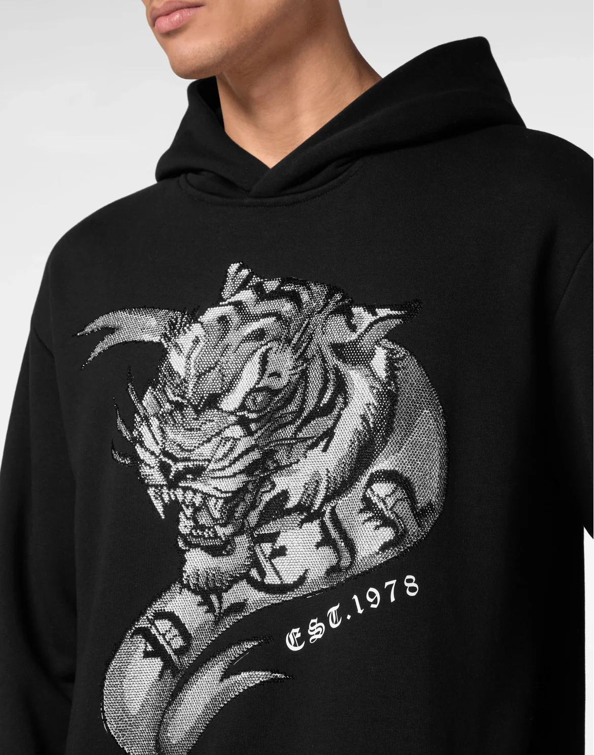 Hoodie Sweatshirt Crystal Tattoo, цвет: Черный