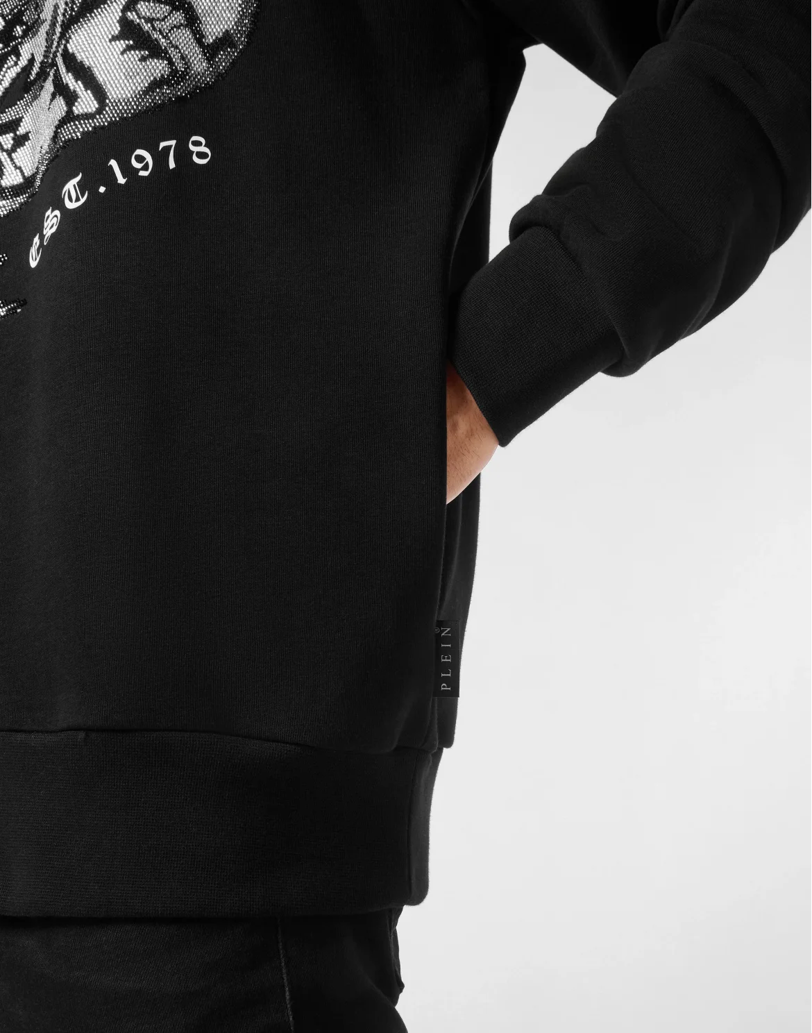 Hoodie Sweatshirt Crystal Tattoo, цвет: Черный