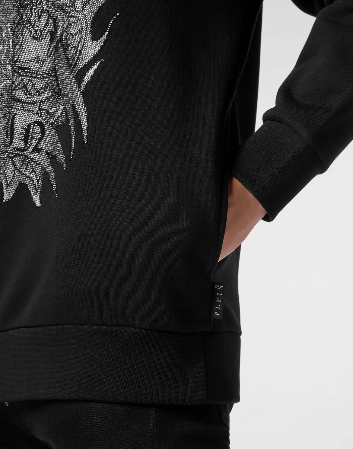 Hoodie Sweatshirt Crystal Tattoo, цвет: Черный
