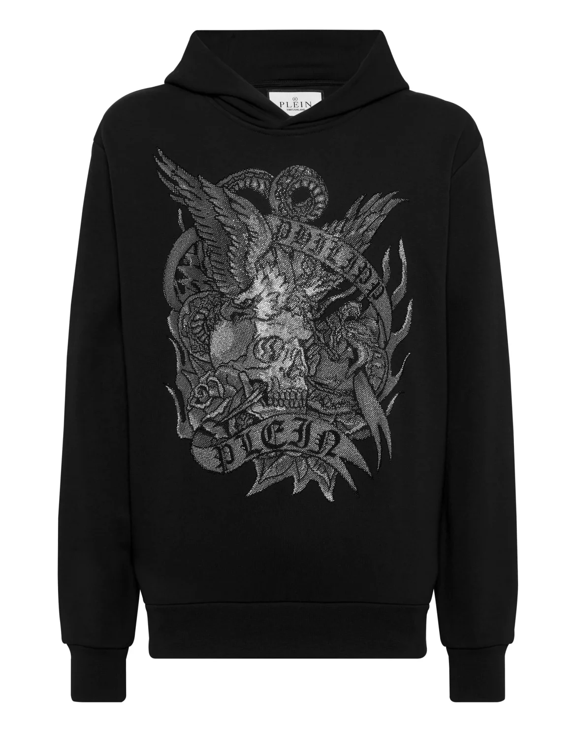 Hoodie Sweatshirt Crystal Tattoo, цвет: Черный